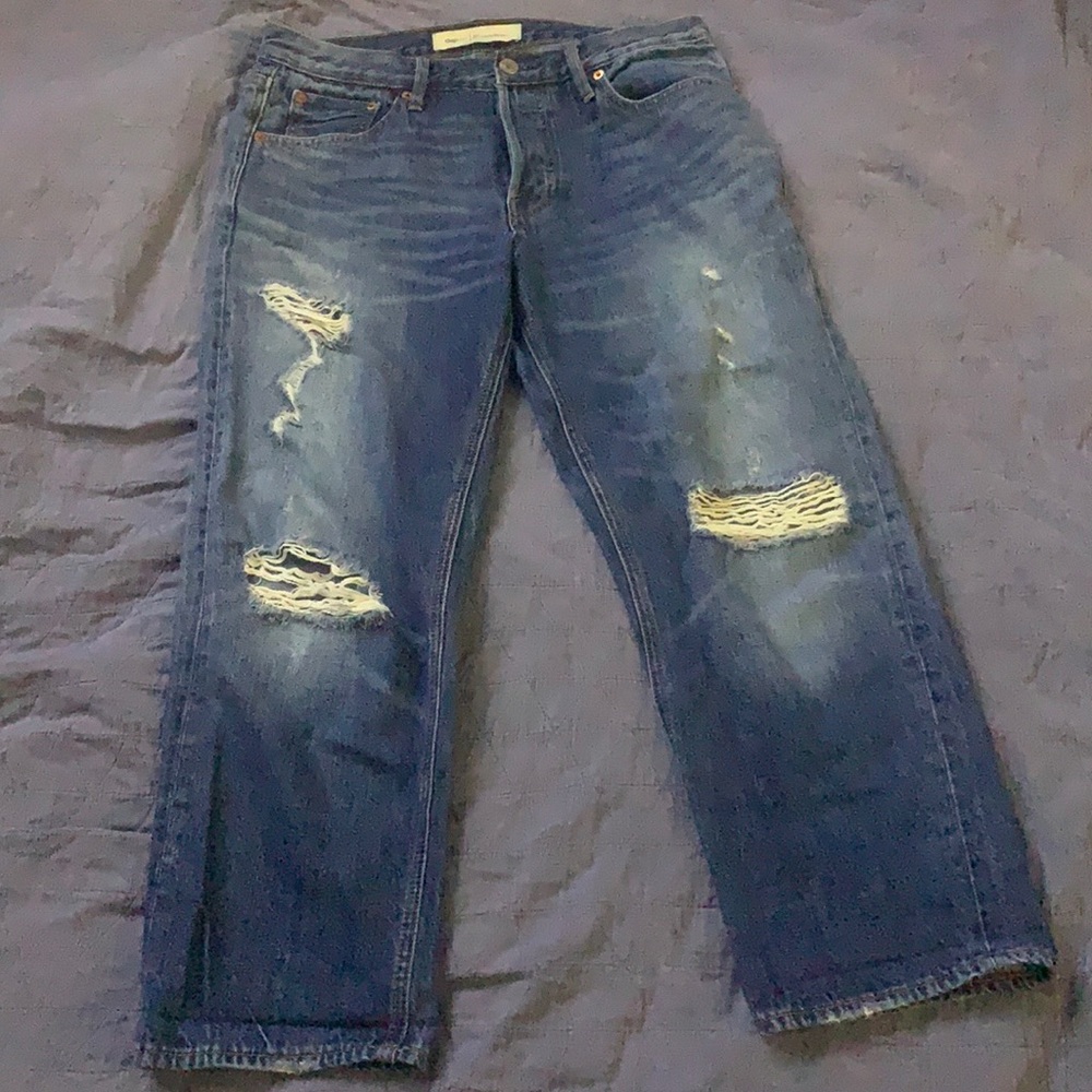 GAP vintage straight jean / capris, size 28p button fly